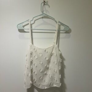 & Other Storoes White Floral Women's Top